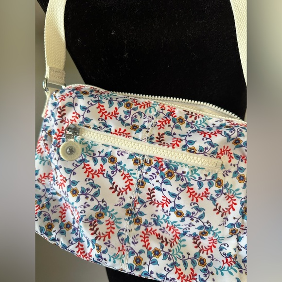 Kipling White and Blue Floral Crossbody Bag - Picture 5 of 11